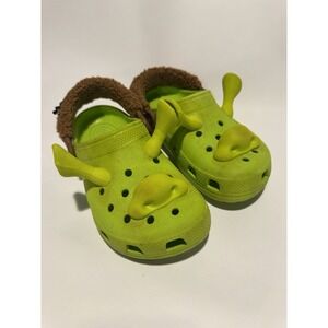 Crocs DreamWorks Shrek Kids Size J3 Shoes Classic Clog Faux Fur Water Shoes